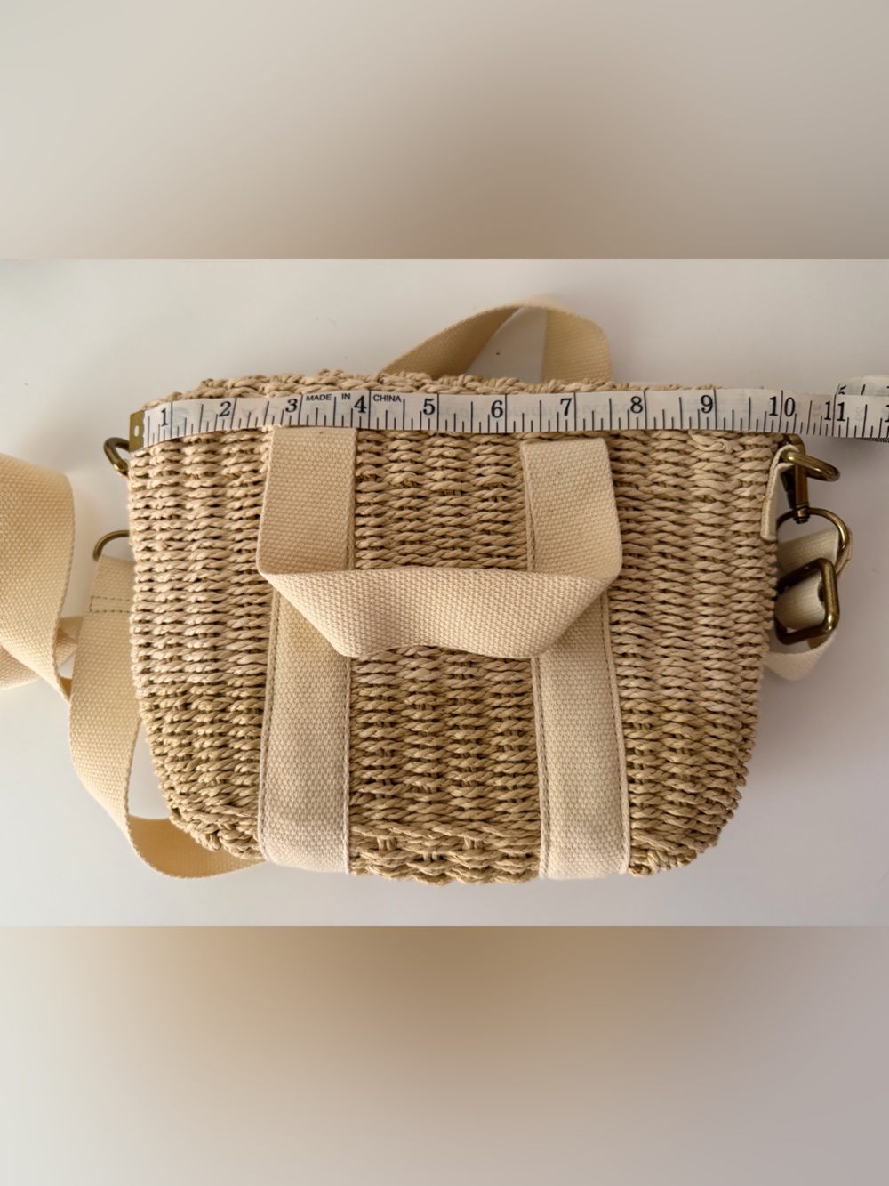 J Crew Woven Straw Crossbody Bag - Picture 5 of 6